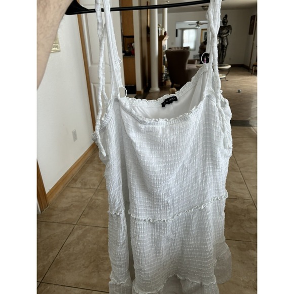 As U Wish Dresses & Skirts - U Wish White Cotton Sundress Boho Peasant Hippie Festival Size 16 Woman's